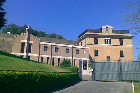 The convent from where Pope Benedict XVI will retire from March is seen at the Vatican